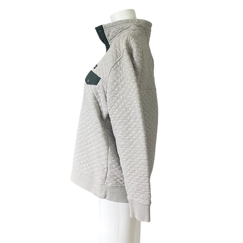 Patagonia Gray Organic Cotton Snap-T Pullover Quilted Outdoor Size Medium M - Picture 3 of 13